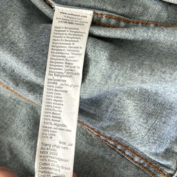 Cotton On Denim Seattle Tucker Jean Jacket S Cotton Vintage Inspired Lightweight - Picture 12 of 13
